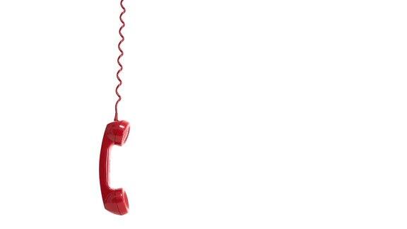 旧红色电话听筒