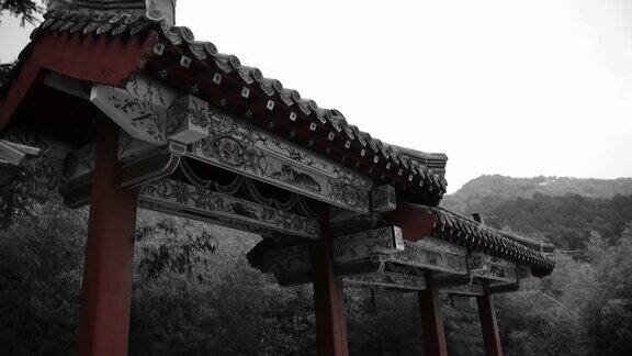 中国竹林古建筑、雕梁画栋