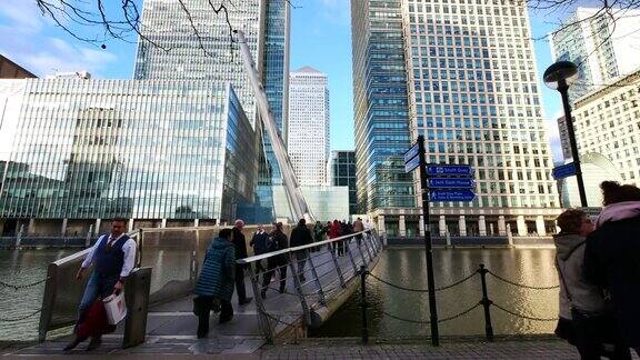 4K办公商务大楼在伦敦英国-时间推移