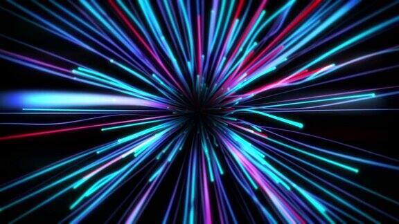 发光粒子爆炸的轨迹动画