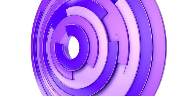 紫色圆圈背景白色环