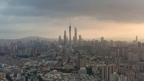 广州中央商务区建筑4k视频中国城市景观
