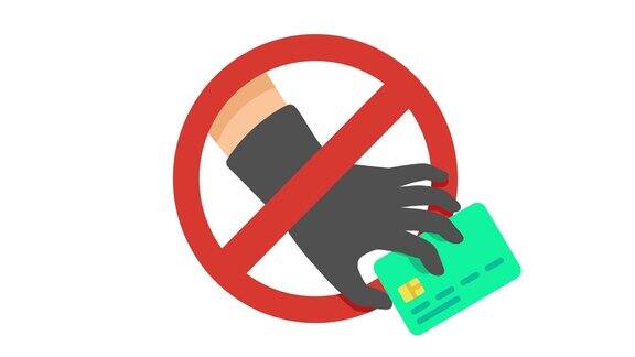 停止窃取数据信用卡动画