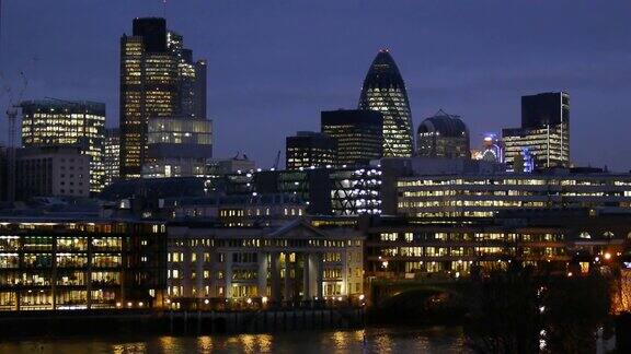 伦敦城市的夜景