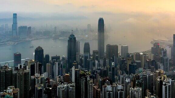 清晨的香港航拍