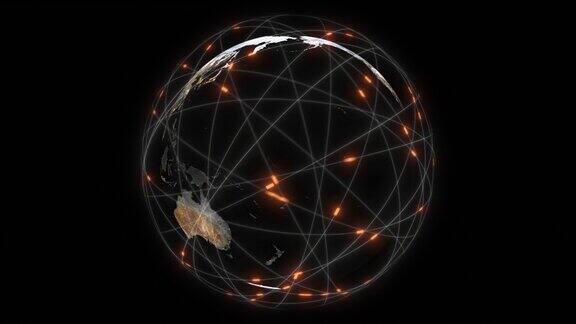 未来全球连接周围的地球星球阿尔法频道