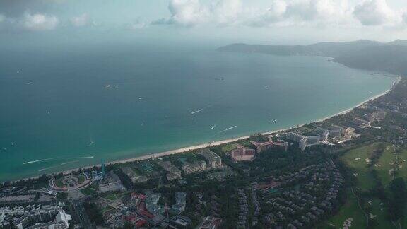 中国海南三亚亚龙湾无人机拍摄