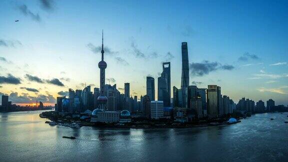 上海现代城市的延时拍摄