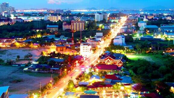泰国芭堤雅市夜景