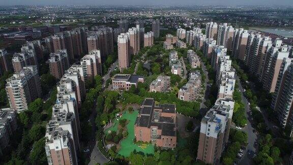 住宅区的实时鸟瞰图