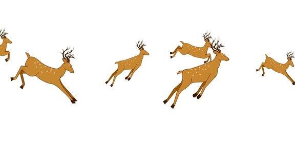 鹿跳动画循环
