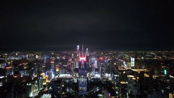广州中轴线夜景倾斜