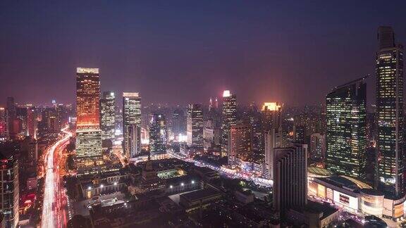PAN高架俯瞰上海市中心城市景观