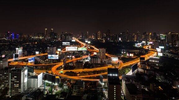 曼谷市区商业区旅游交通傍晚