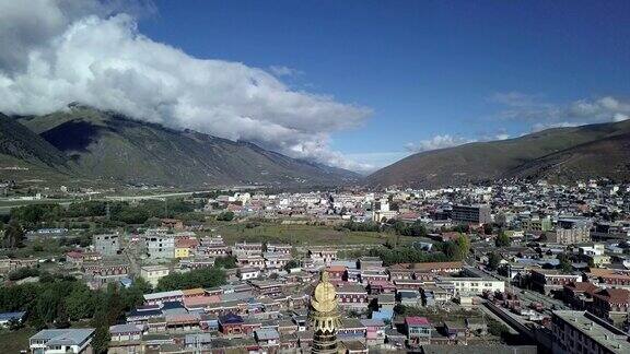 藏族民居鸟瞰图