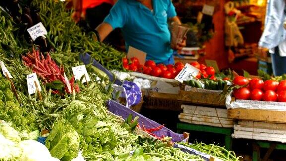 农贸市场的蔬菜