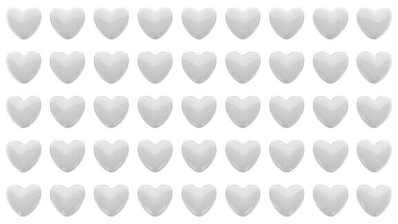 在白色背景上孤立的3D心脏模式