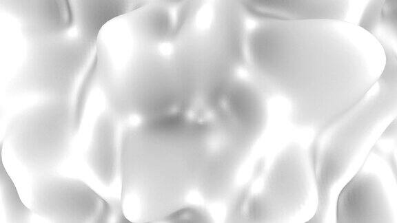 白色液体表面的圆形波纹牛奶或奶油质地3d渲染渲染抽象