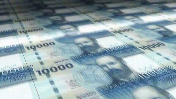 智利比索钞票印刷无缝循环