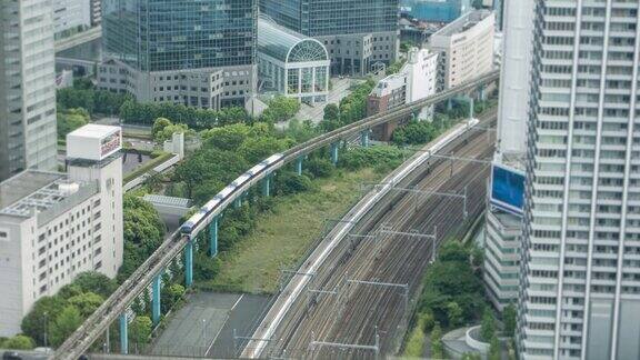 东京交通的鸟瞰图