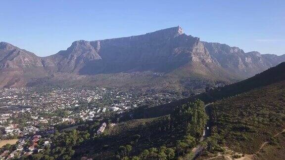 鸟瞰图桌山开普敦南非