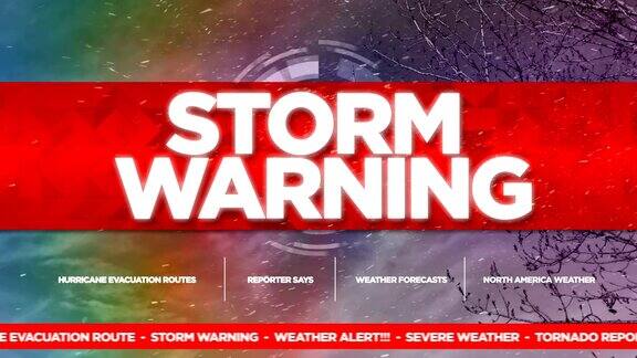 风暴警告广播电视图像标题