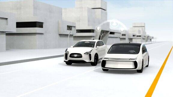 互联网自动驾驶汽车3d模型动画