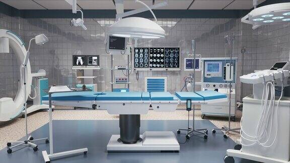空的手术室配有设备的现代手术室