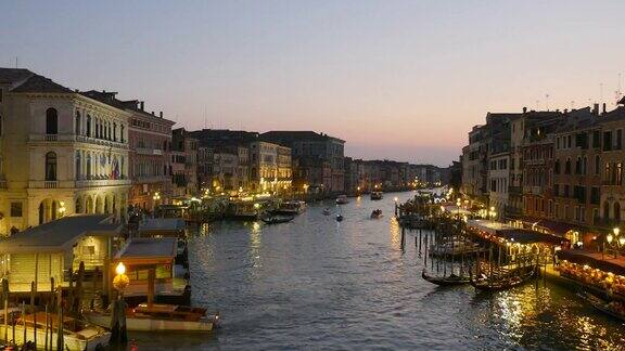 威尼斯大运河黄昏