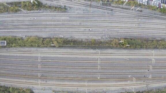 高速铁路轨道的近距离航空摄影