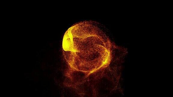 球体周围的粒子爆炸