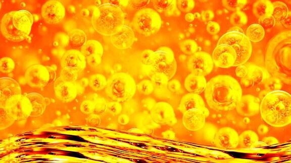 金浪气泡用于项目油蜂蜜啤酒果汁商业其他变种或用于广告