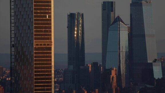 纽约黎明时分的高楼