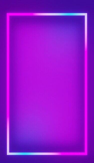 垂直视频蓝色和紫色霓虹灯帧循环动画背景