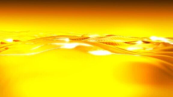 抽象的波浪黄色背景