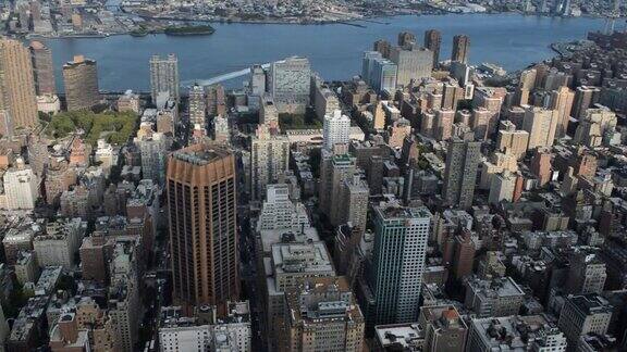 纽约市的高角度视图