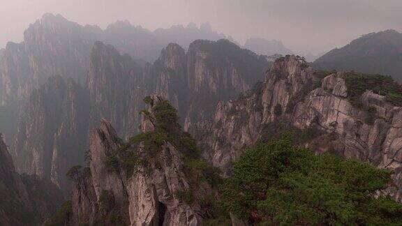 中国安徽黄山山顶风景