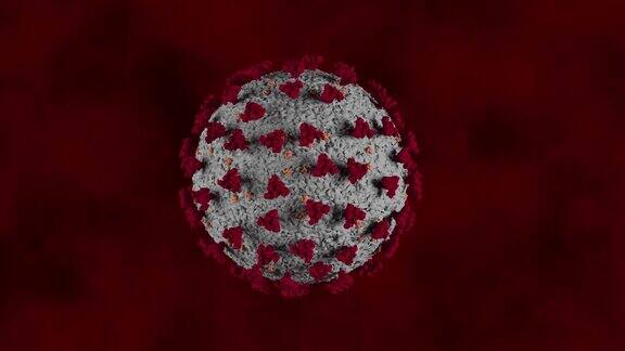 covid-19-冠状病毒漂浮在血液-3d动画Prores444