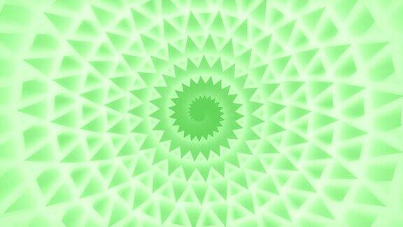 抽象的绿色旋转螺旋三角形图案