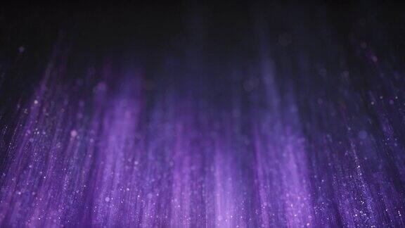 穿过闪闪发光的粒子飞行-紫色版本可循环-抽象背景