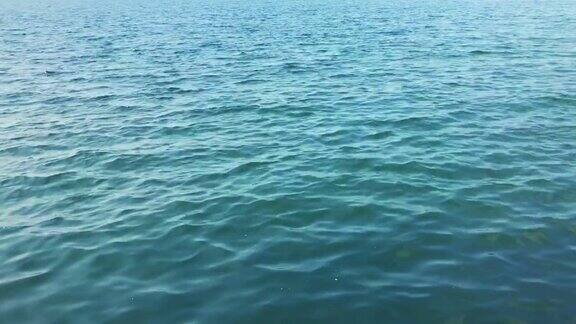 平静的蓝色海面4k
