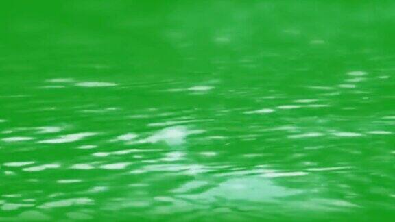 水波运动图形与绿色屏幕背景