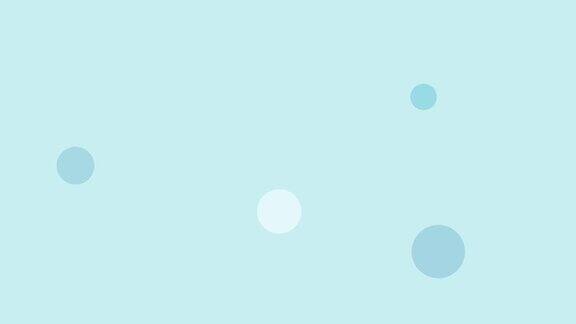 蓝色和白色的圆圈在浅蓝色背景上流动的动画