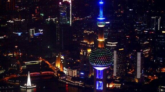 上海东方明珠塔航拍