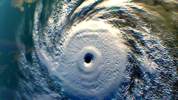 热带气旋卫星视图3D动画