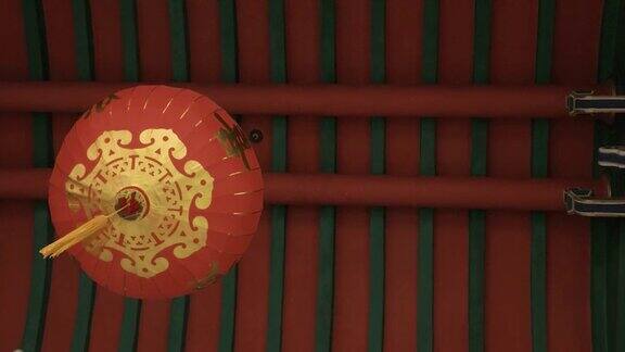 美丽的传统装饰红灯笼背景4K分辨率