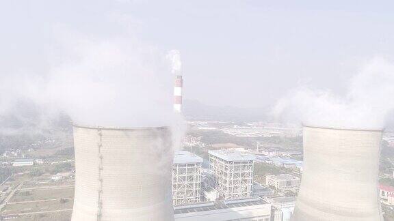 火电厂鸟瞰图工业景观中国
