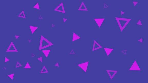 粉红色天鹅绒三角形图案图标标志时髦抽象图案抽象三维几何形状循环动画现代背景无缝运动设计屏幕保护程序背景4k动画海报横幅孟菲斯极简旋转物体