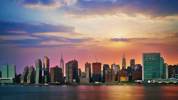 曼哈顿中城日落时间
