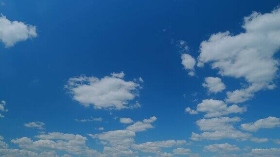 蓝色的天空与复制空间背景形成的云在夏日户外时间流逝